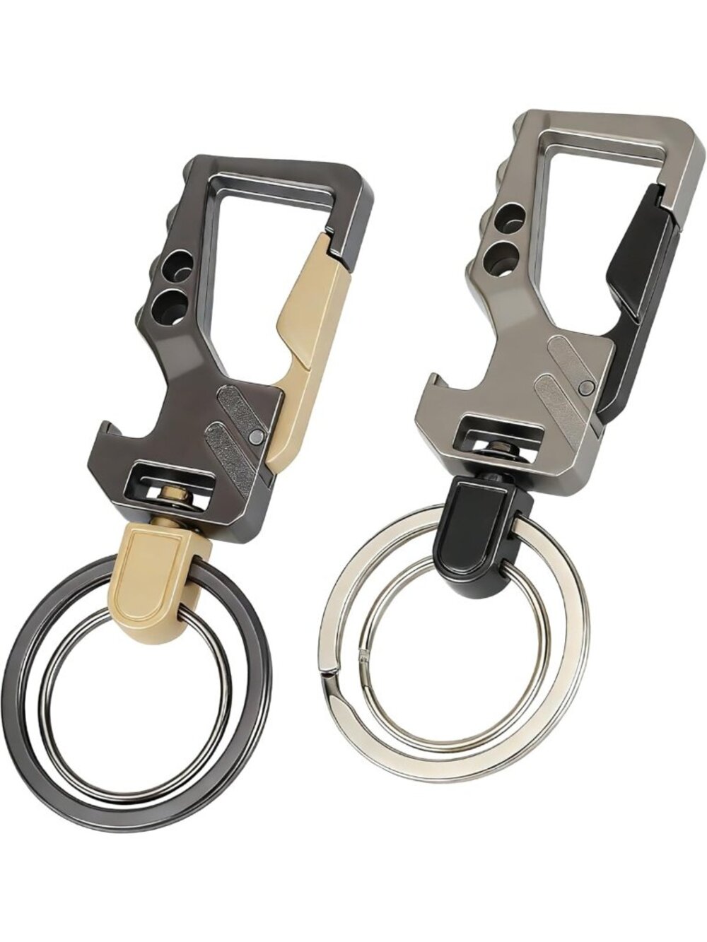 2 PCS Carabiner Key Chains - Durable Clip Key Holders for Easy Access